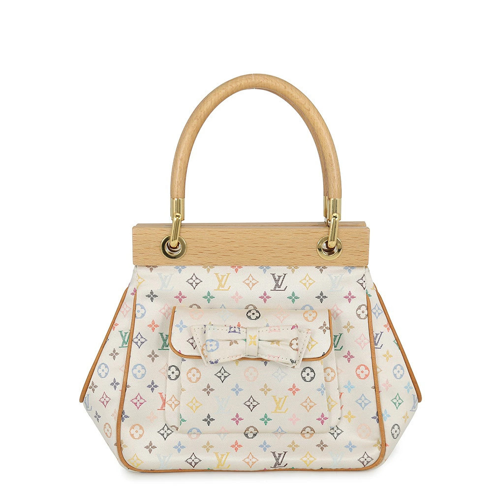 Louis Vuitton handbag Monogram Multicolor Satin Abelia bag white